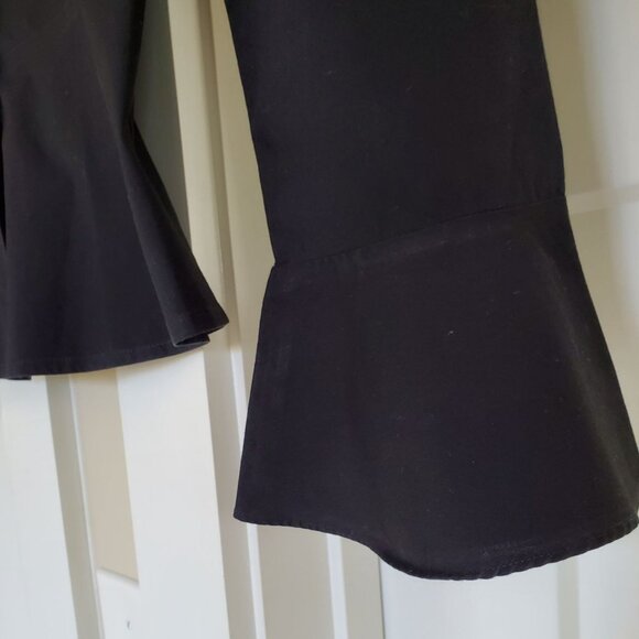 The Limited Stretch Black Long Sleeves Peplum Blouse. Size M - Picture 8 of 8